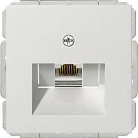 Gira F100 Computer Netzdose 1xrj45 Einzeln Cat 6 Weiß Glänzend