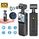 Cameră Video 4K Ultra HD Likesmart Bodycam Flash LED Ecran 1.3" Unghi de Filmare 140° Rotație 180° WiFi Baterie 1500mAh USB Type-C