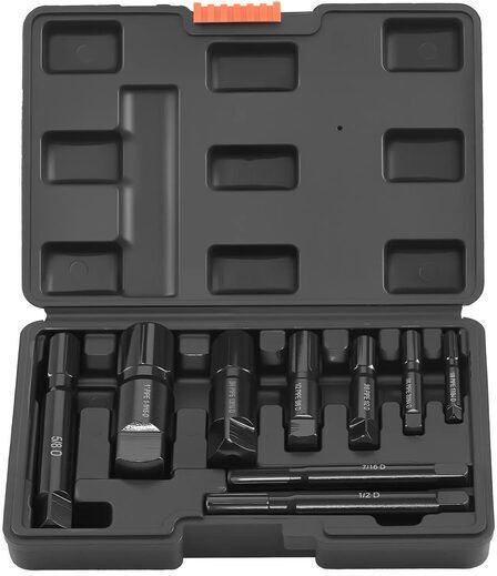 Set 9 Extractors Removing Broken Pipe Threads 1/8" 1/4" 3/8" 1/2" 3/4" 1" Cr-mo Steel