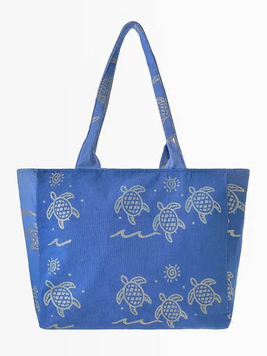 Ble Resort Collection Υφασμάτινη Τσάντα Θαλάσσης Μπλε