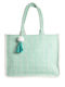 Ble Resort Collection Stoff Strandtasche Blau