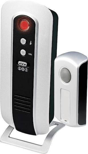 Alecto Wireless Doorbell 36 Melodies Ip44 Rating 30m Range Easy Installation Black Silver