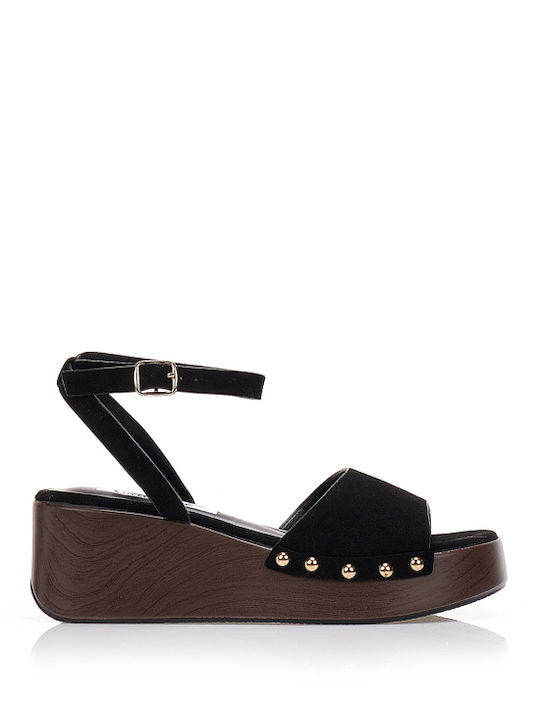 Tsoukalas Women's Black Summer Platforms