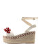 Women's Summer Platforms In Red Espadrille Style