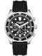 Lee Cooper Dual Time Men's Battery Watch with Black Rubber Strap