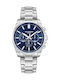 Lee Cooper Dual Time Men's Watch 42mm Battery With Silver Metal Bracelet