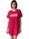 Minerva Summer Cotton Women's Nightgown Burgundy