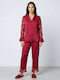 Cootaiya Summer Women's Pyjama Set Burgundy