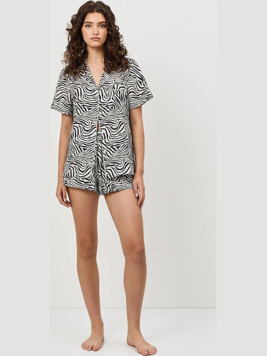 Aruelle Aruelle Damen Sommer Schlafanzug Set Ze...
