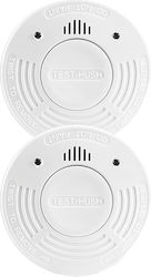 Alecto Pack 2 Optische Rauchmelder 85db Testknopf Stummschaltfunktion Weiße Alecto Pack 2 Optische Rauchmelder 85db Testknopf Stummschaltfunktion Weiße