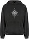 Ladies Moth Long Women's Sweatshirt Hooded Black