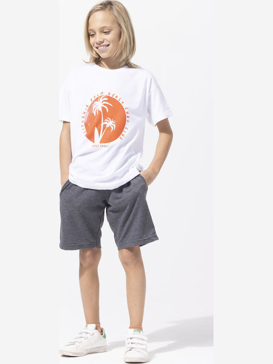 Kids Set with Shorts Summer 2 Pieces White
