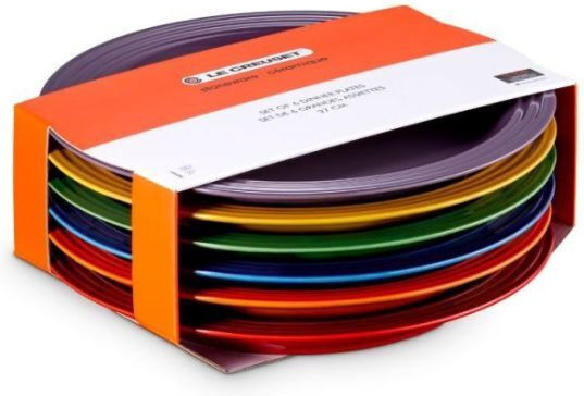 Le Creuset Mehrfarbige Servierplatte mit 27cm Durchmesser 6 Stück