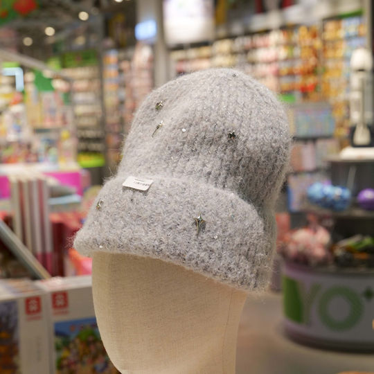Beanie Unisex Σκούφος Πλεκτός σε Γκρι χρώμα