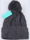 Beanie Unisex Σκούφος Πλεκτός σε Γκρι χρώμα