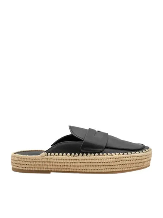 Flat Mules In Black Colour