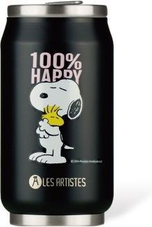 Les Artistes Insulated Can Bottle Thermos Stainless Steel 280ml Gray with Mouthpiece