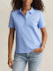 Reg Shield Damen Polo Bluse Kurzärmelig Hellblau