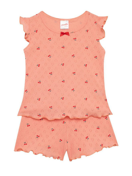 Minerva Kids Pajamas Peach-red Cherries Baby Po...