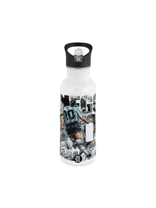 Koupakoupa Diego Maradona Stainless Steel Water Bottle 592ml White