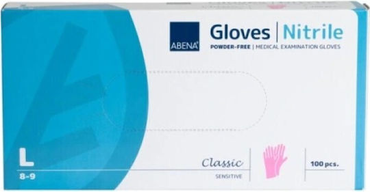 Nitrile Gloves Powder Free in Pink Color 100 Pieces