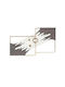 Decorațiune Pentru Perete Gri Din Metal 80x5x50cm