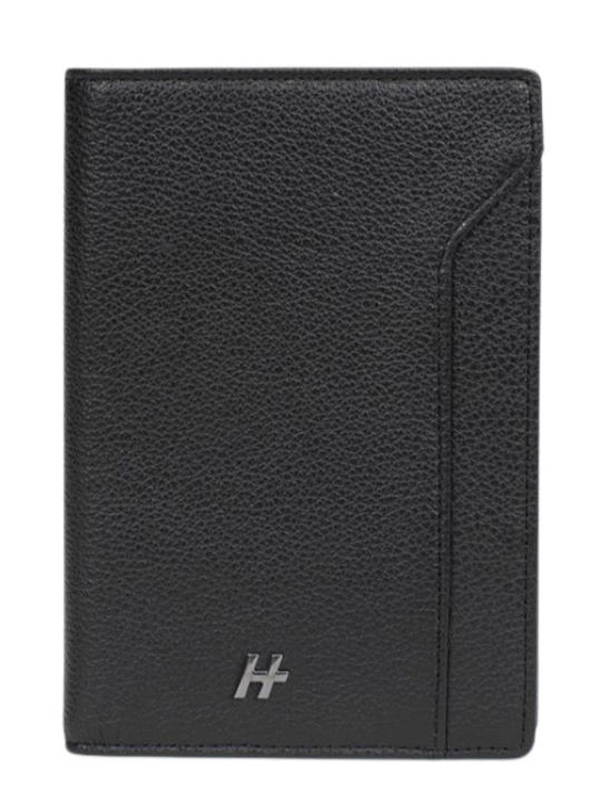 Leather Men's Travel Wallet with RFID Black