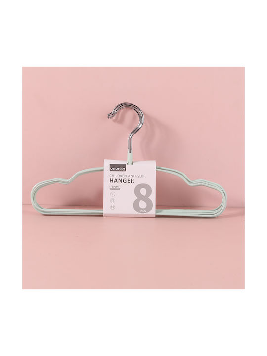 Kids Wall Hangers Multi Hook Metallic Green 8 Pieces