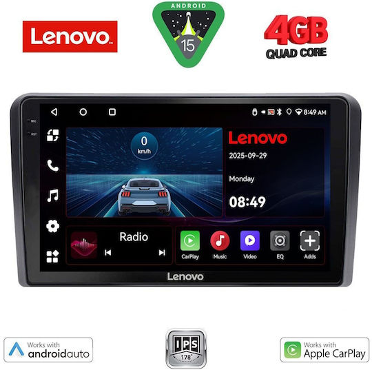 Lenovo Автомобилна Аудио Система за Nissan Primera 2001-2008 Bluetooth USB Вграден Wi-Fi GPS Apple CarPlay Android Auto с Touch Screen 9"