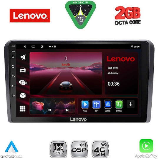 Lenovo Автомобилна Аудио Система за Nissan Primera 2001-2008 (Bluetooth/USB/Вграден Wi-Fi/GPS/Apple CarPlay/Android Auto) с Touch Screen 9"