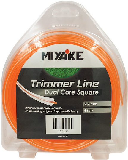Miyake 234133 Square Trimmer Line Length 42m and Thickness 3.3mm