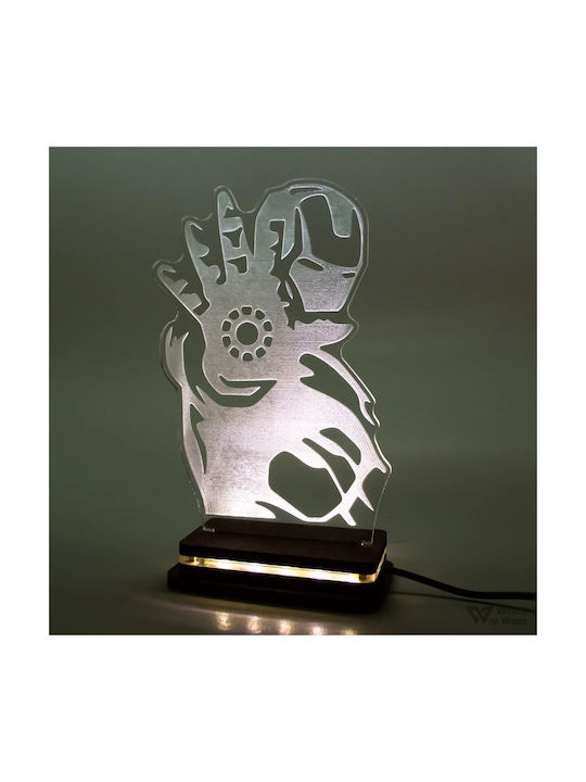 World of Wood Decorative Table Lamp Iron Man LE...