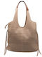 Set Damen Tote-Tasche Beige