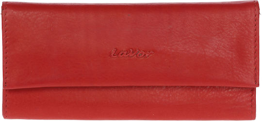 Lavor Leather Tobacco Pouch with Magnetic Closure 15x7.5cm Red Tobacco Pouch