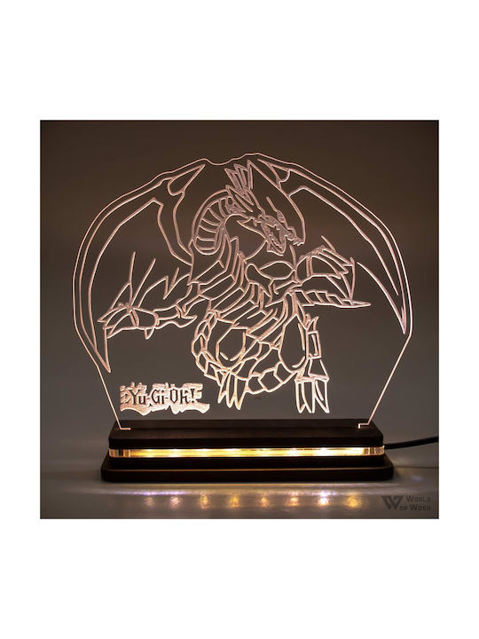 World of Wood Διακοσμητικό Φωτιστικό Yu-gi-oh - Blue Eye Dragon LED 19x17εκ.