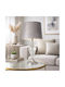 Galifas Crystal Table Lamp for E27 Socket with Gray Shade and Transparent Base