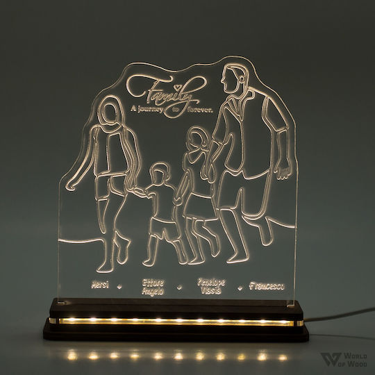 World of Wood Декоративно Осветително Тяло Family Forever Two Childrens LED 17x19см