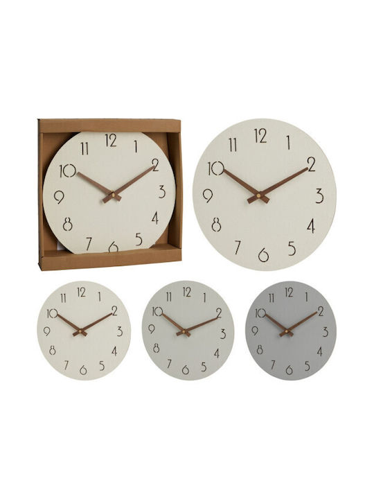 Koopman Ρολόι Τοίχου Ξύλινο Λευκό 20x28cm (Διάφορα Σχέδια)