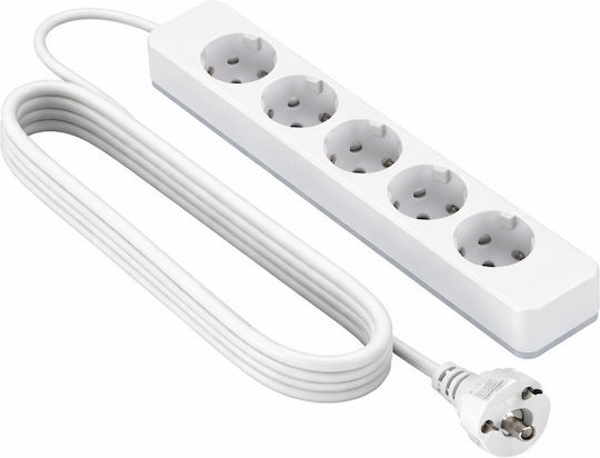 Foyu Power Strip 5 Sockets with 1.5m Cable