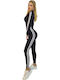 Women's One-piece Jumpsuit Black-white