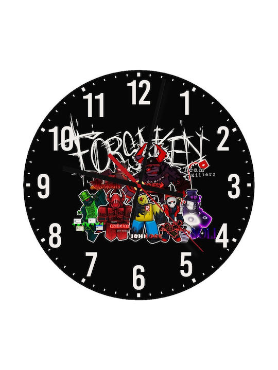 Koupakoupa Kids Wall Clock Roblox Forsaken Wooden 30cm