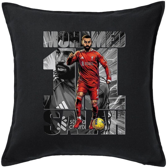 Koupakoupa Μαξιλάρι Καναπέ Mohamed Salah (μοχάμεντ Σαλάχ), από 100% Βαμβάκι Μαύρο 50x50εκ.