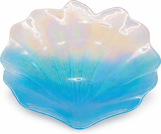 Glass Beige Serving Platter 26x30cm