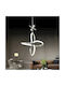 Lumini Suspendate Estonya Crom Argintiu LED Triplu 30x90cm