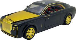 Metal Model Rolls Royce Phantom Limousine Black Gold Replica Opening Doors Hood Trunk Scale 1/24