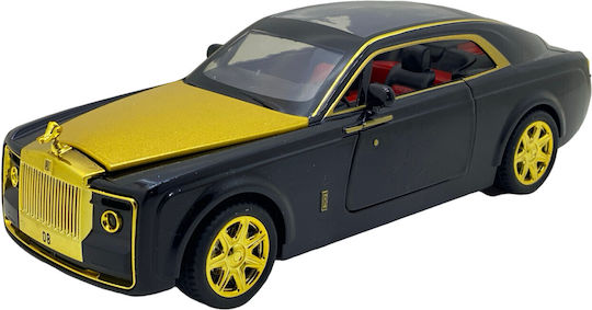 Model Metalic Rolls Royce Phantom Limuzină Negru Aur Replica Uși Deschise Capotă Portbagaj Scara 1/24