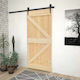 Vidaxl Door Narvik Natural 100 x 210 cm Solid P...