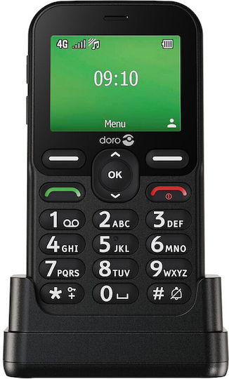 Doro Leva E10 Dual SIM Κινητό με Μεγάλα Κουμπιά Μαύρο
