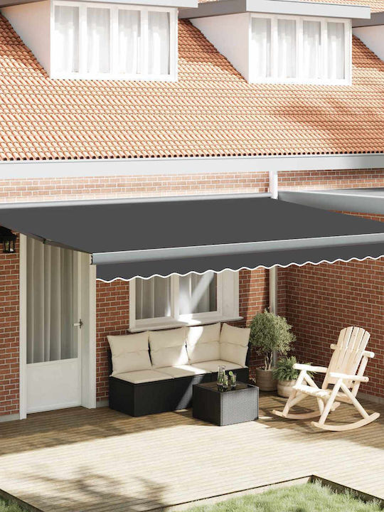 vidaXL Τέντα Βεράντας Γκρι 4x3m