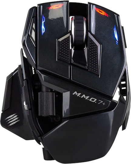 Mad Catz M.M.O. 7+ Безжична RGB Геймърска Мишка 26000 DPI Черна